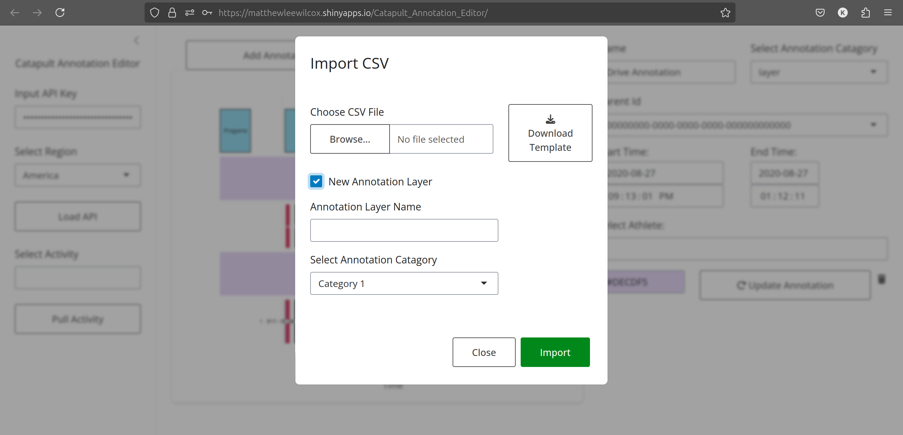 Bulk import — step 1