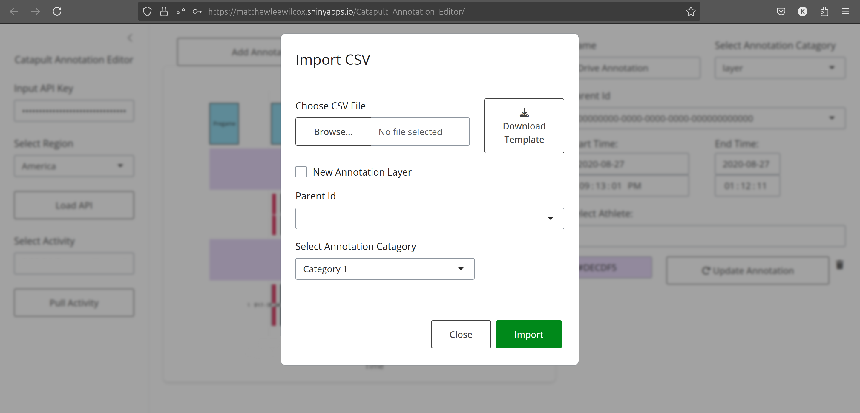 Bulk import — step 2